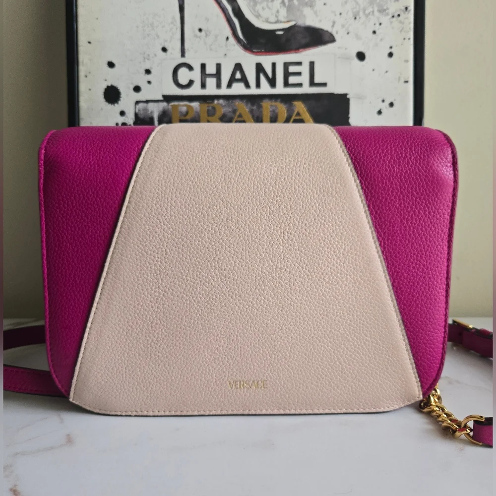 Versace Virtus Leather Crossbody Bag - Picture 3 of 14